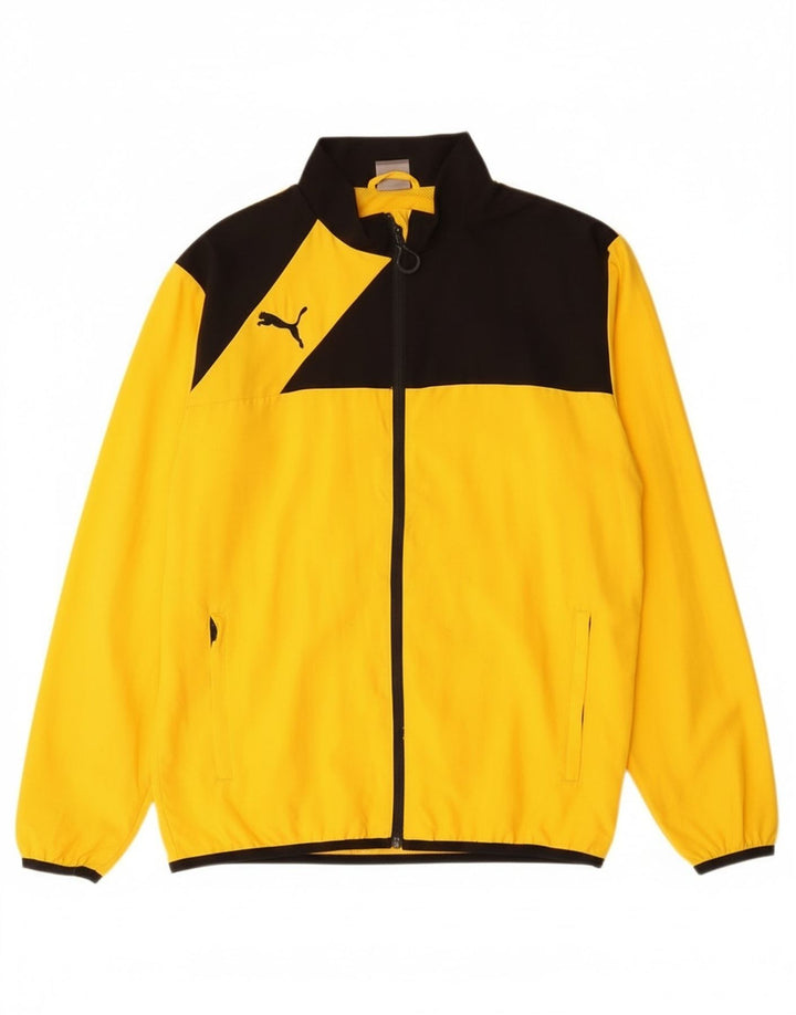 Puma Veste de Survêtement Homme Jaune Moyen Polyester Colorblock