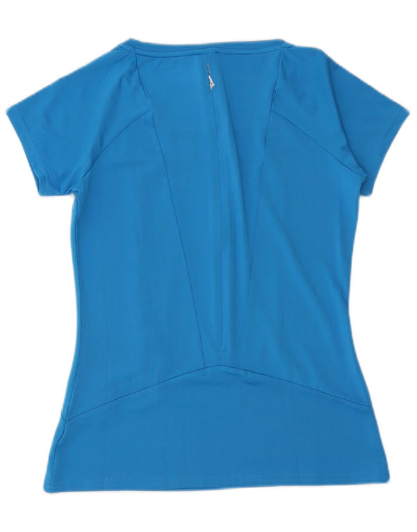 Kappa T-Shirt Femme Top UK 12 Bleu Moyen Polyester