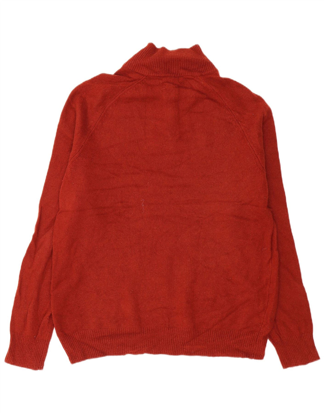 John Lewis Pull à col zippé pour homme XL en laine d'agneau rouge