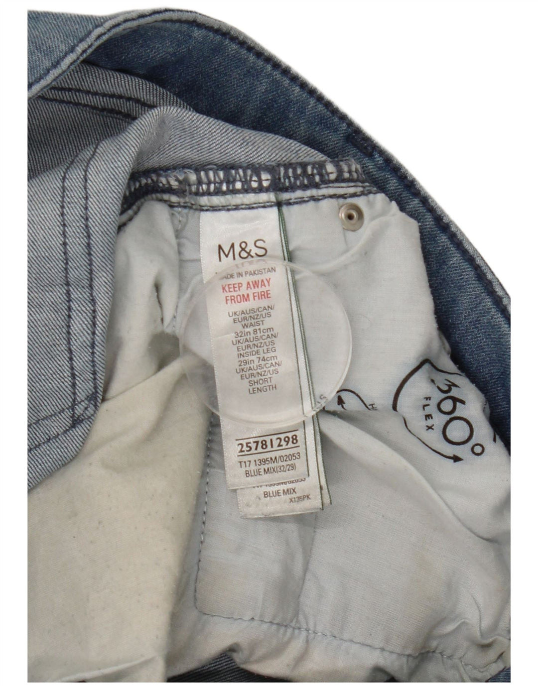 Marks & Spencer Jean droit homme W32 L29 bleu coton