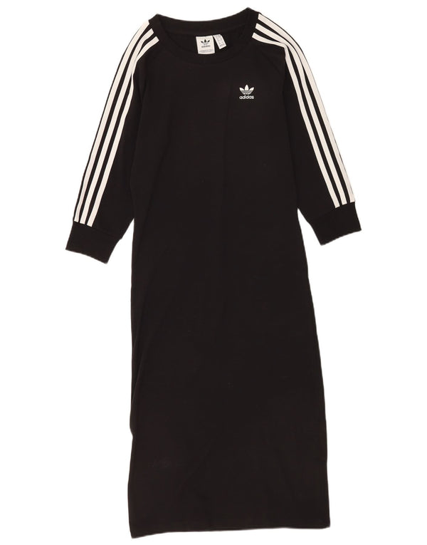 Adidas Robe t-shirt à manches longues pour femme UK 10 Petit Noir Polyester