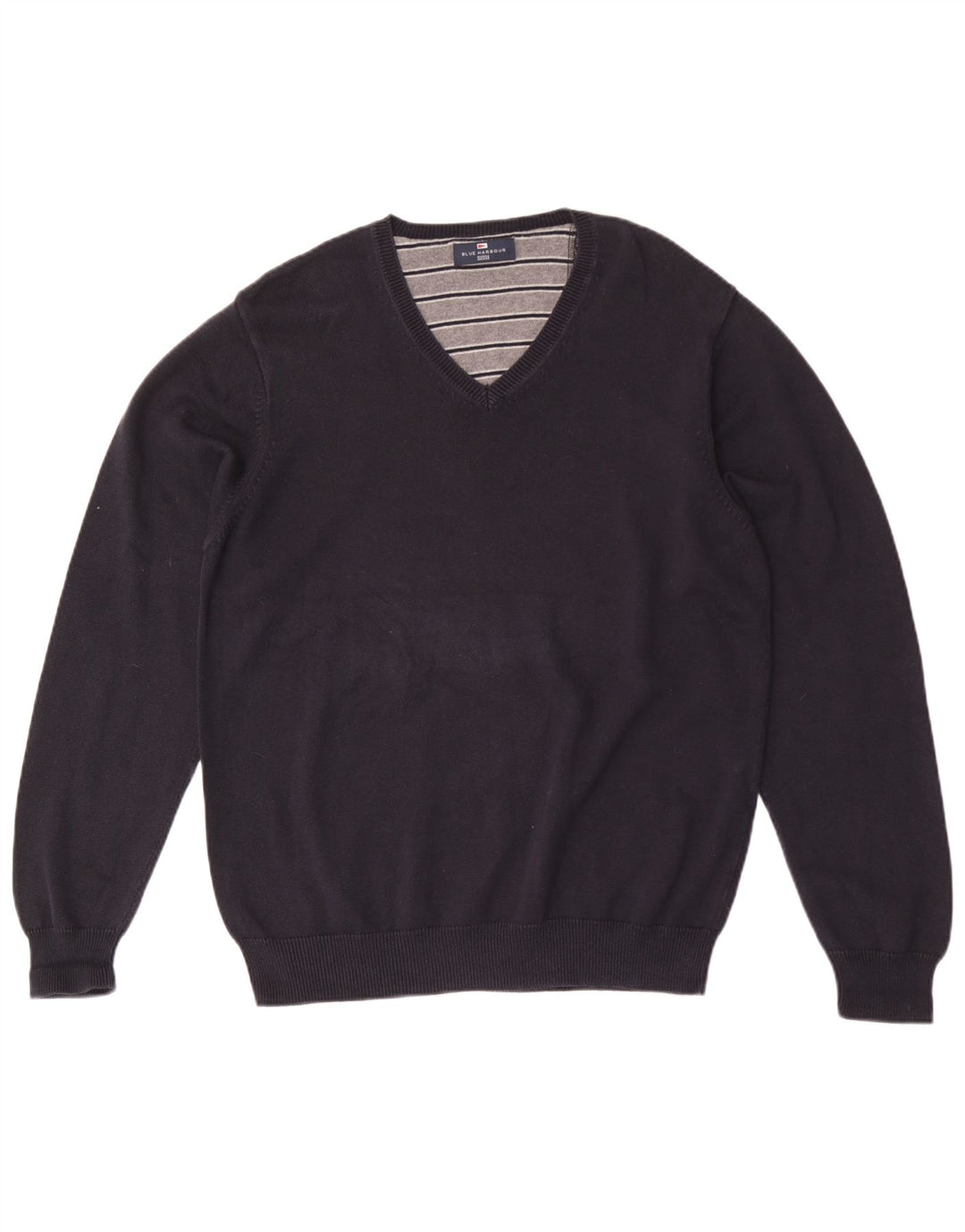 Marks & Spencer Pull à col en V Blue Harbor pour hommes, grand bleu marine