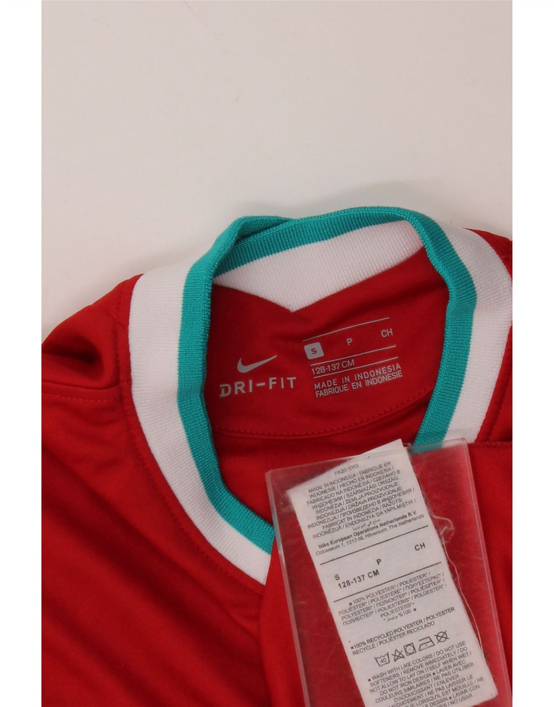 NIKE Garçons Liverpool Graphic T-Shirt Top 8-9 ans Petit Colorblock Rouge