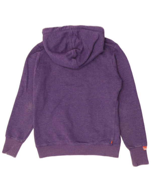 Superdry Pull à capuche graphique pour femme UK 14 Coton violet moyen