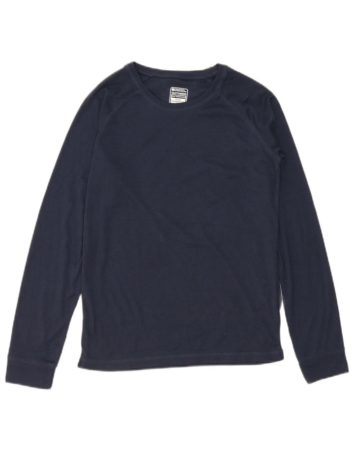 Mountain Warehouse Haut à Manches Longues Garçon 12-13 ans Bleu Marine Polyester
