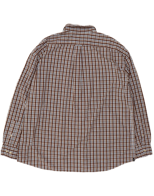 Gant Chemise Regular Fit Homme 3XL Coton à Carreaux Marron