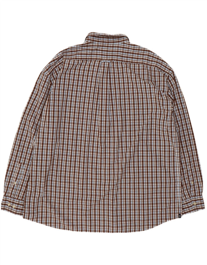 Gant Chemise Regular Fit Homme 3XL Coton à Carreaux Marron