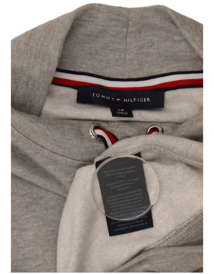 Tommy Hilfiger Sweat-shirt court surdimensionné pour femme UK 10 Petit Gris