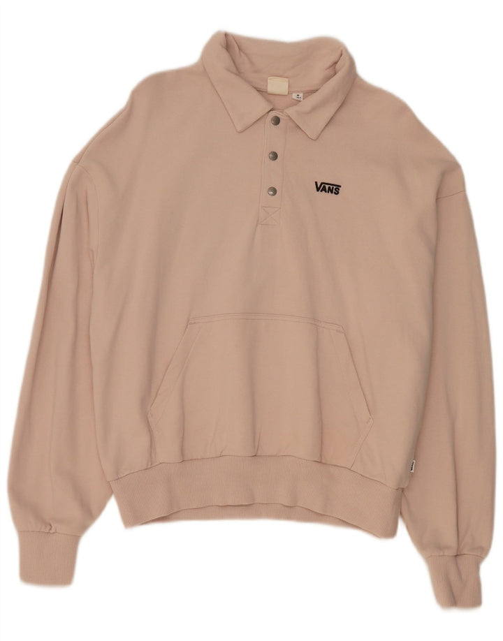 Vans Sweat-shirt à col polo pour homme en coton rose moyen