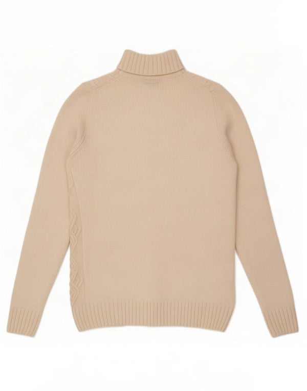 Navigare Pull col roulé pour homme en laine blanc cassé moyen