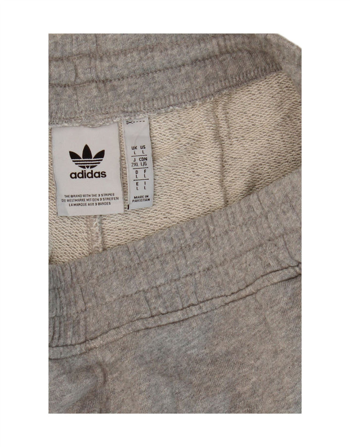 Adidas Short de sport cargo pour hommes, grand coton gris