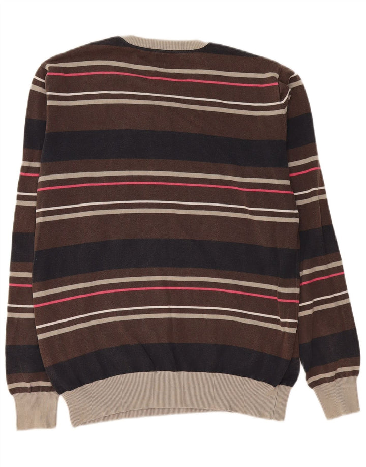Jack & Jones Pull Graphique Ras du Cou Homme Marron Moyen Colourblock