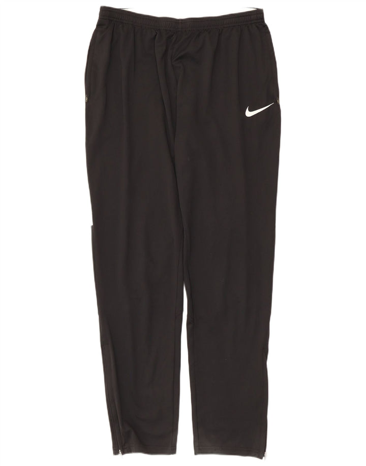 Nike Pantalon de survêtement Dri Fit pour homme Taille L en polyester color block noir