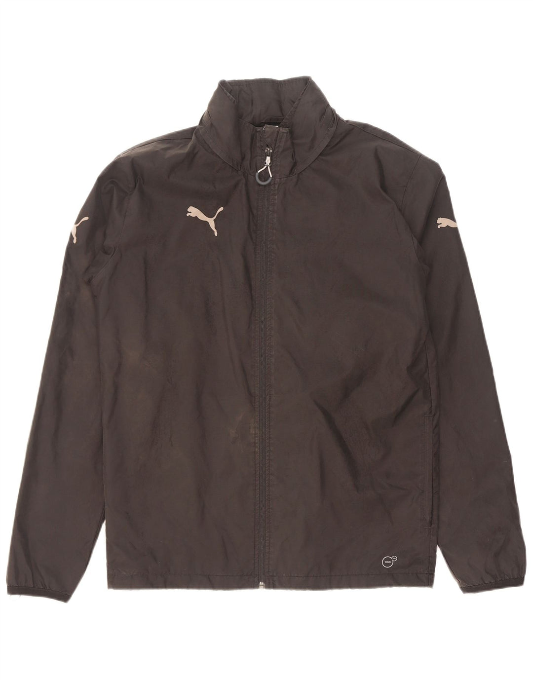 Puma Veste de pluie à capuche pour homme UK 36 Small Noir Nylon