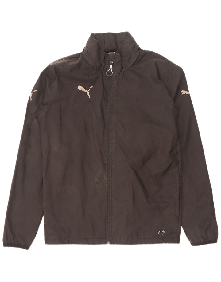 Puma Veste de pluie à capuche pour homme UK 36 Small Noir Nylon