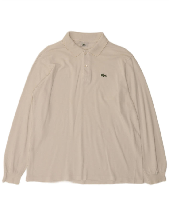 LACOSTE Polo à manches longues pour homme Taille 4 Coton blanc moyen