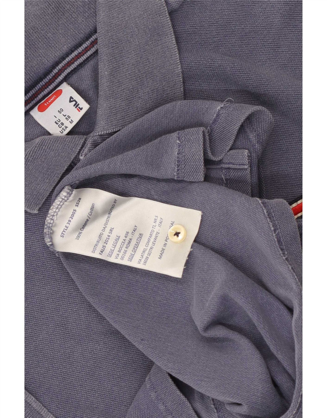 Fila Polo Homme IT 58 Bleu Moyen Coton