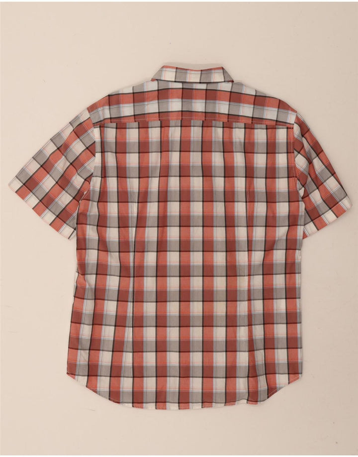 Hugo Boss Chemise à manches courtes coupe moderne pour hommes, grand coton à carreaux rouge