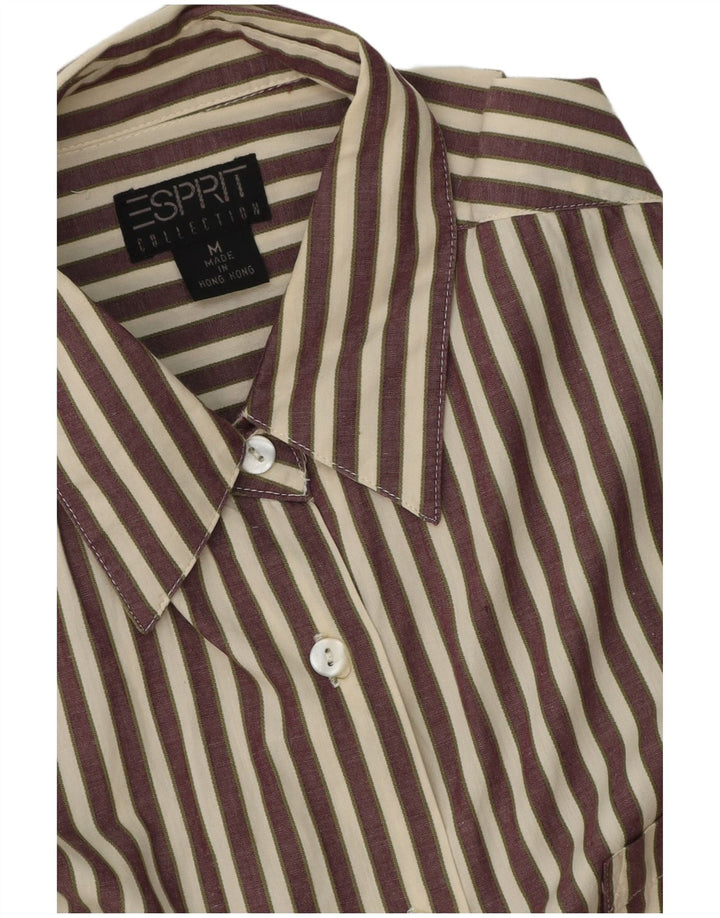 Esprit Chemise surdimensionnée pour femme UK 14 Medium Brown Pinstripe