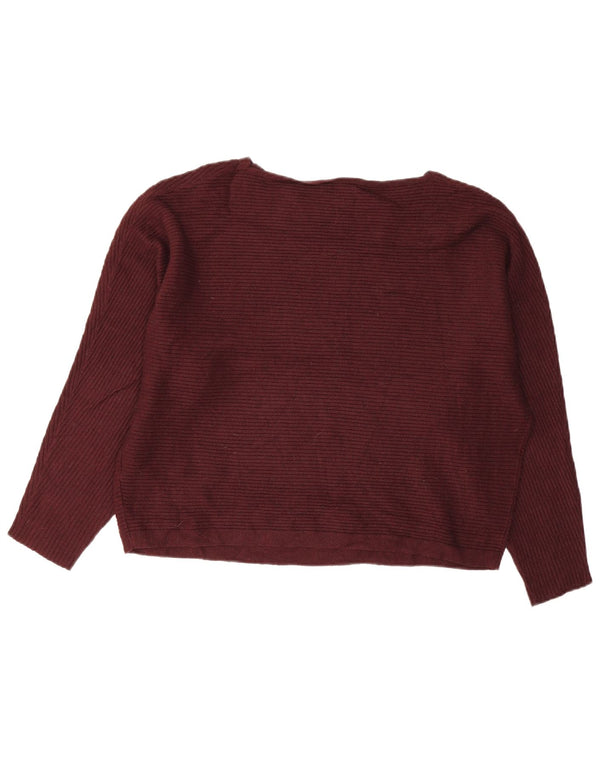 Oasis Pull col bateau pour femme UK 16 Large Viscose Bordeaux