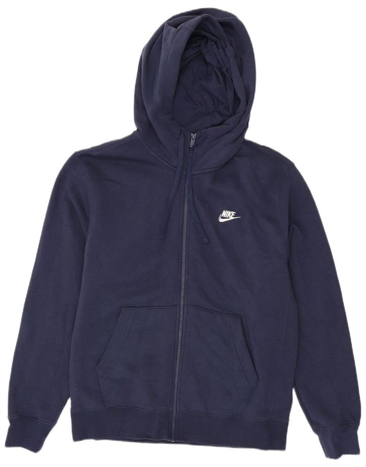 Nike Pull à capuche zippé en coton bleu marine moyen pour homme