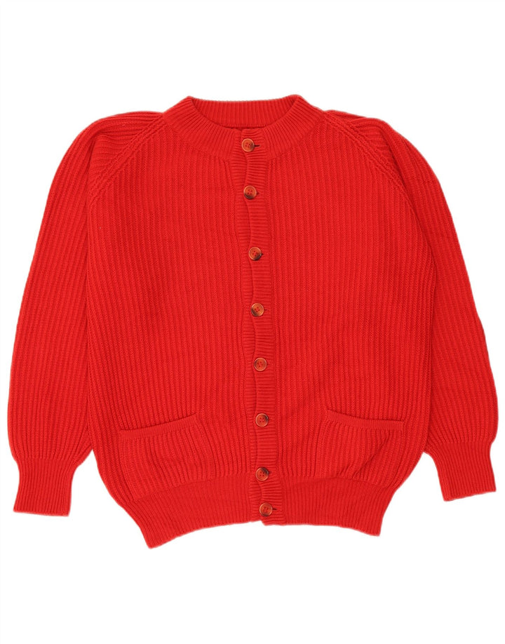 vintage Homme Cardigan Pull Taille 46 XL Rouge