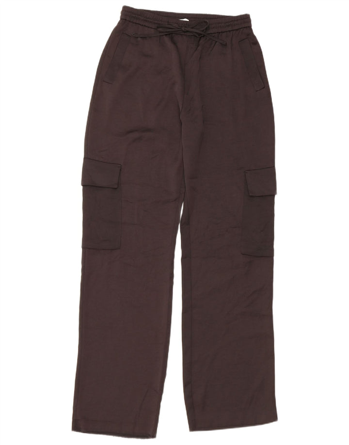 Zara Pantalon Cargo Droit Femme Petit W27 L31 Noir