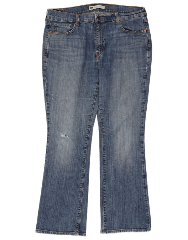 LEVI'S Jean bootcut taille haute 515 pour femme US 14 XL W32 L28 Bleu