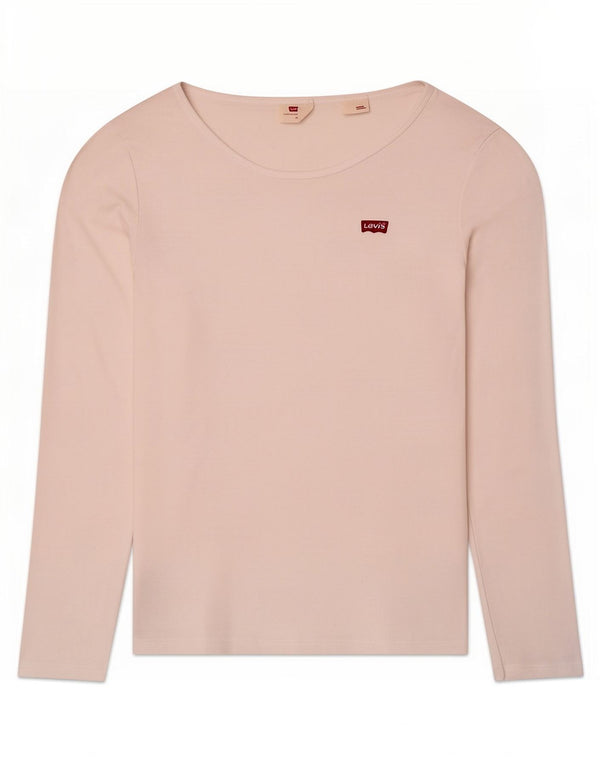 Levi's Top Manches Longues Femme UK 12 Medium Blanc