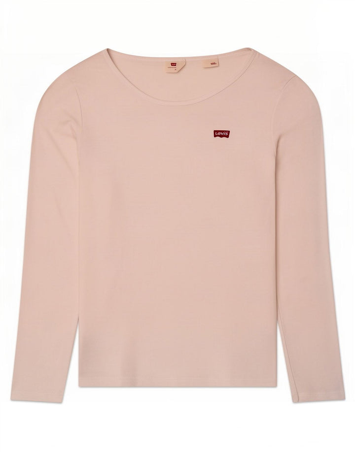 Levi's Top Manches Longues Femme UK 12 Medium Blanc