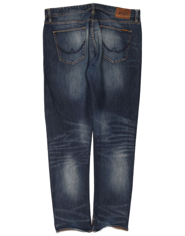 Superdry Jean Loose Copperfill Homme W36 L34 Bleu Marine Coton