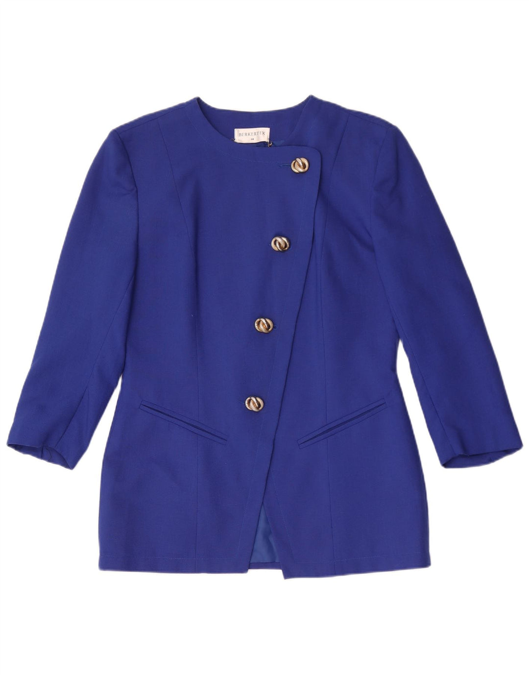 Berkertex Ensemble jupe 2 pièces 4 boutons pour femme UK 14 Grand Bleu Polyester
