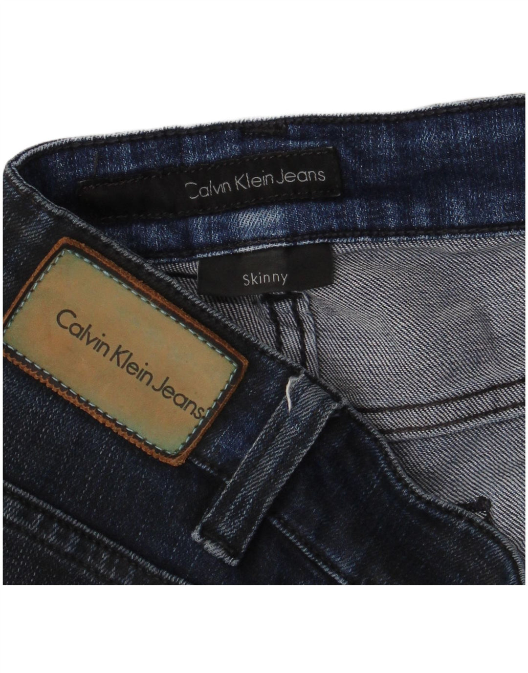 CALVIN KLEIN Jean Skinny Femme W32 L30 Bleu Marine