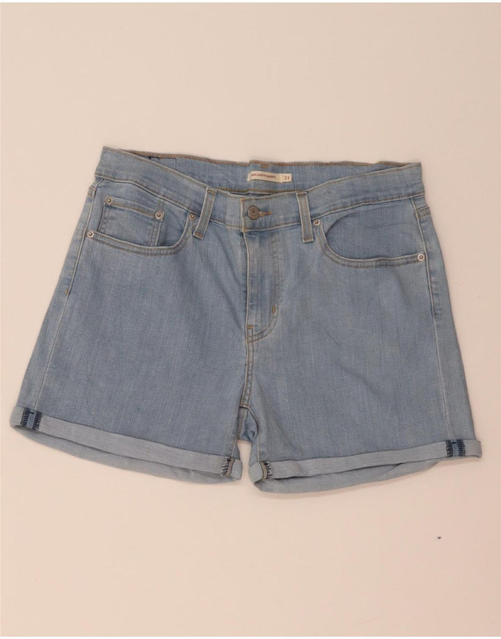 LEVI'S Short en Jean Taille Mi-Haute Femme W31 Bleu Moyen Coton