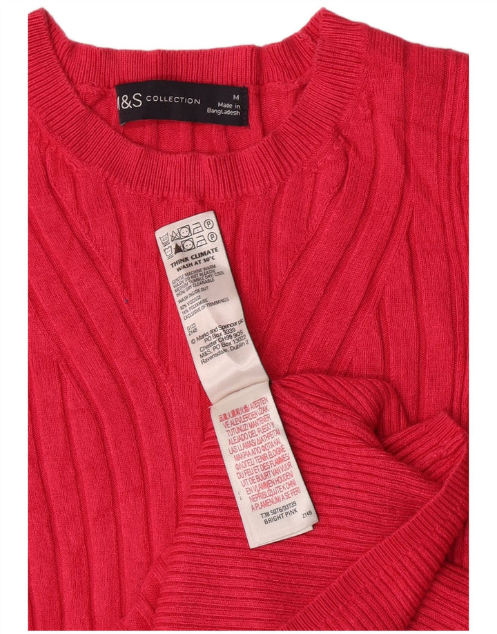Marks & Spencer Pull col bateau pour femme UK 12 Rose moyen