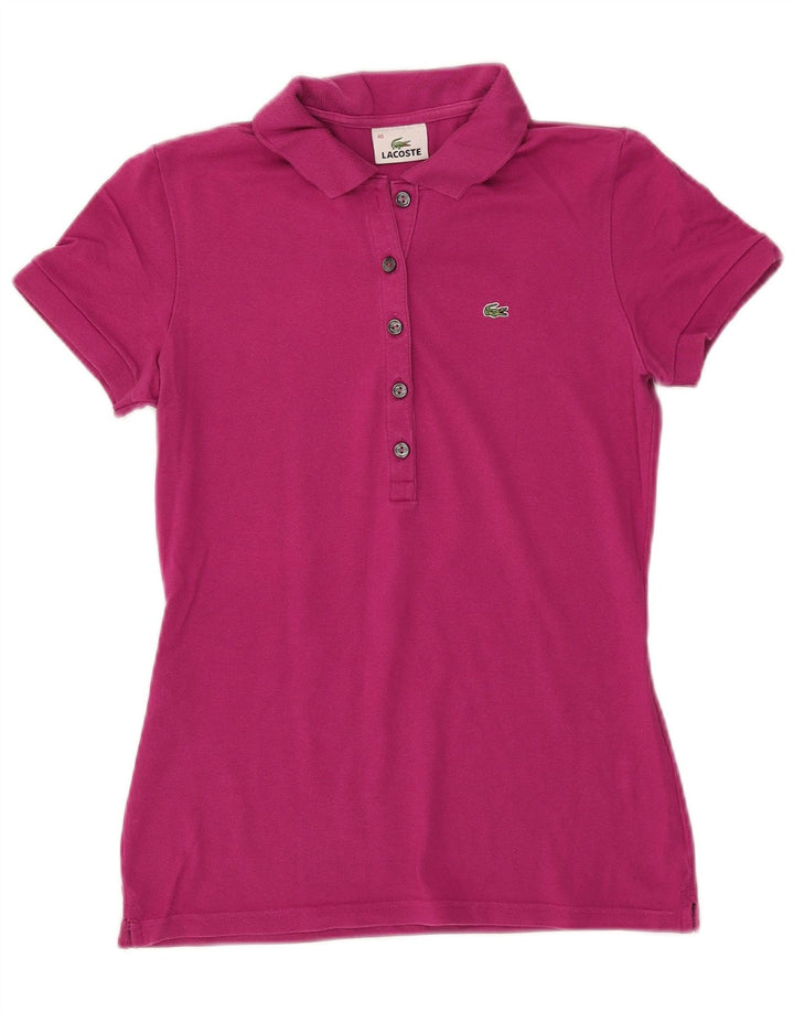 Lacoste Polo Femme Taille 40 Coton Rose Moyen
