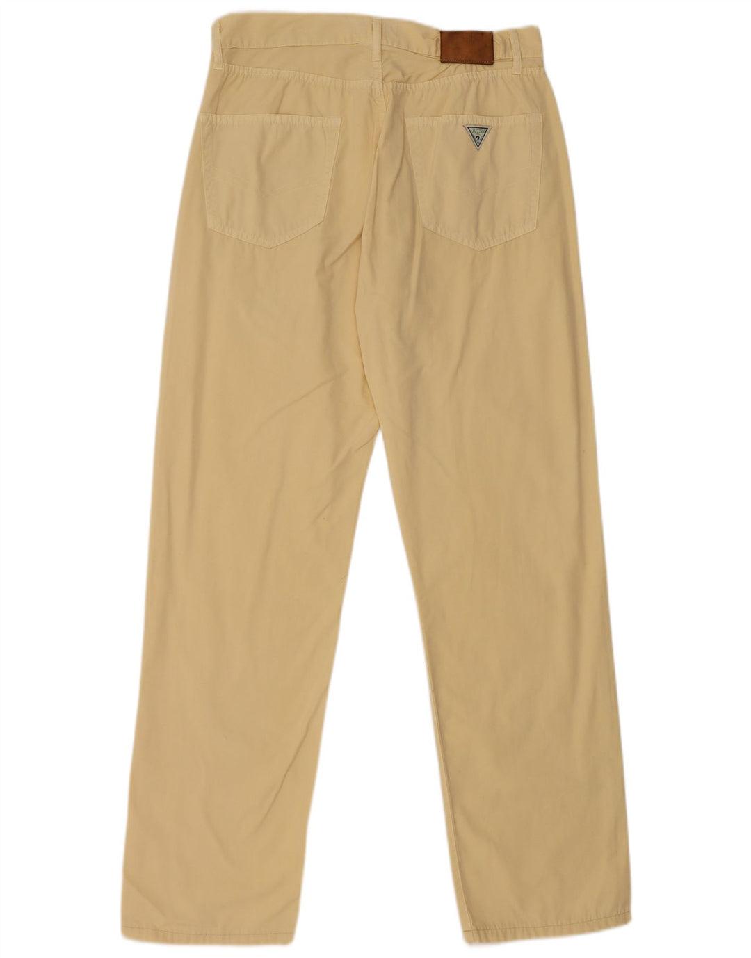 GUESS Pantalon décontracté droit pour homme W33 L32 Jaune Coton