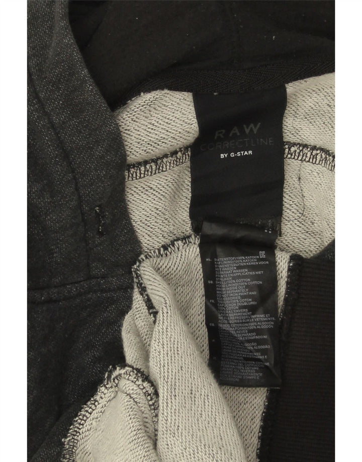 G-Star Pull à capuche zippé en coton moucheté gris moyen homme