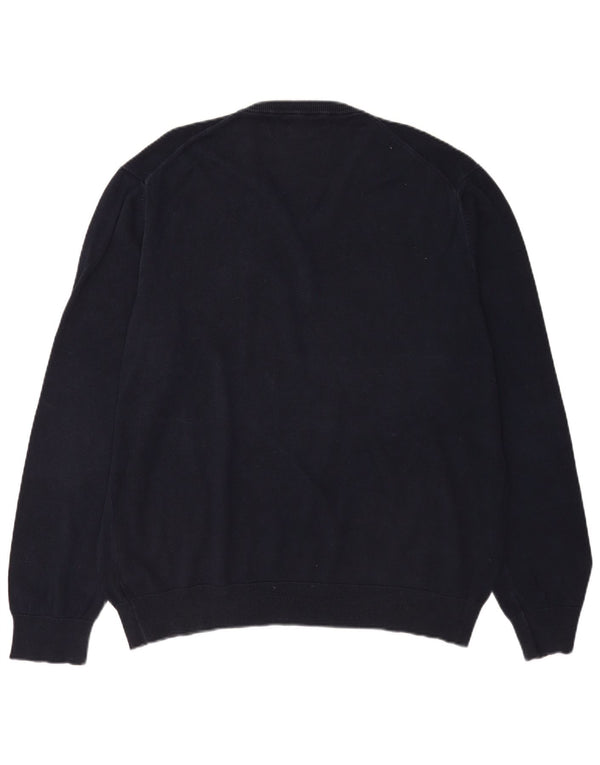 Marks & Spencer Pull col V pour homme 2XL Bleu marine Coton