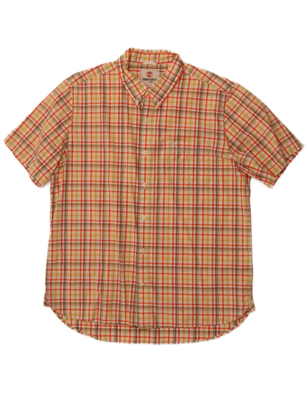 TIMBERLAND Chemise Grant Fit Regular Fit Homme Orange à Carreaux