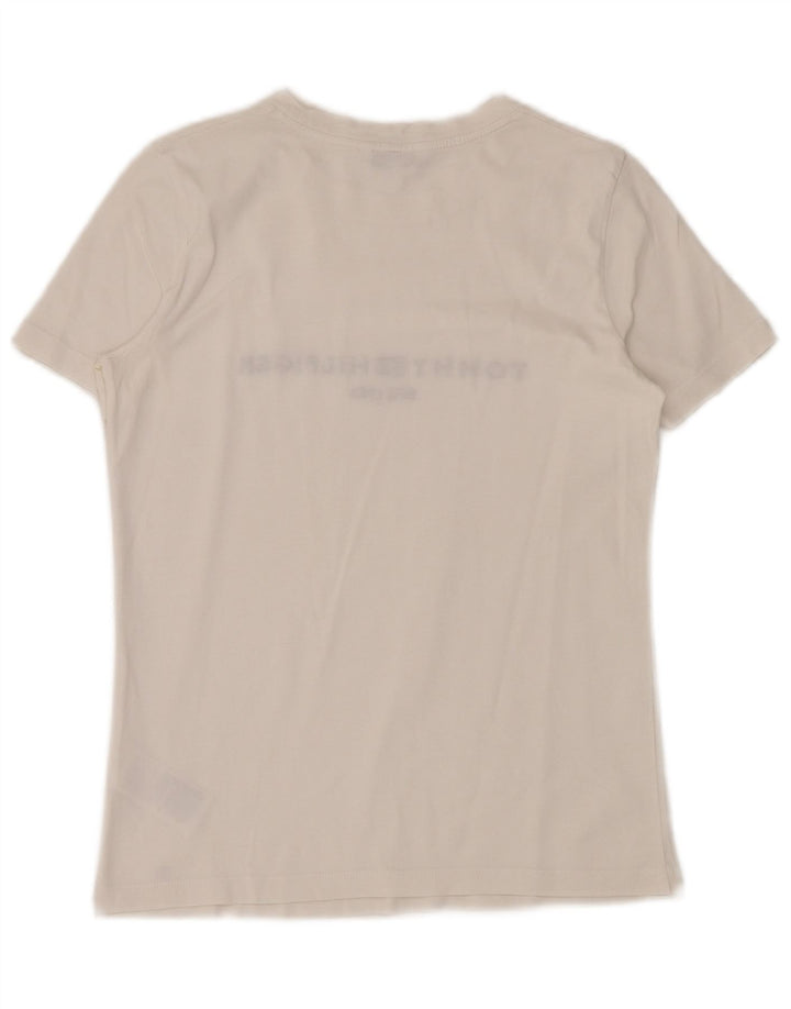 Tommy Hilfiger T-shirt graphique pour homme en coton blanc 2XS