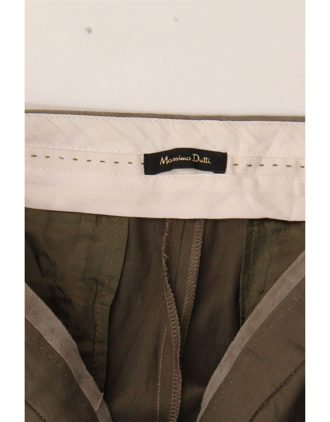 MASSIMO DUTTI Womens Slim Chino Trousers W30 L27 Khaki Vintage Massimo Dutti and Second-Hand Massimo Dutti from Messina Hembry 