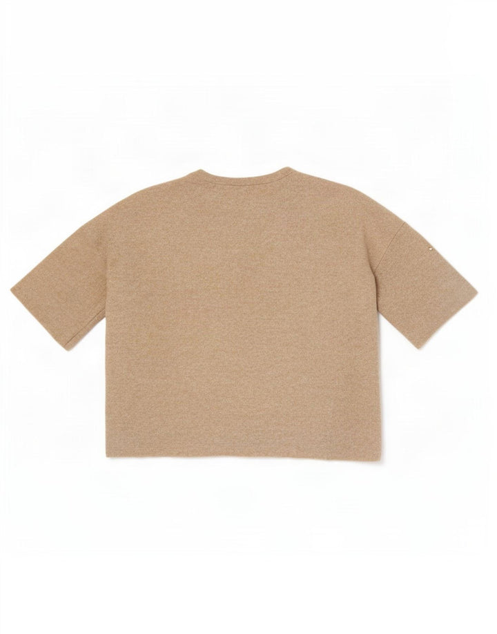 Zara Femmes Trafaluc Blouse Oversize Top UK 10 Petit Beige Taché