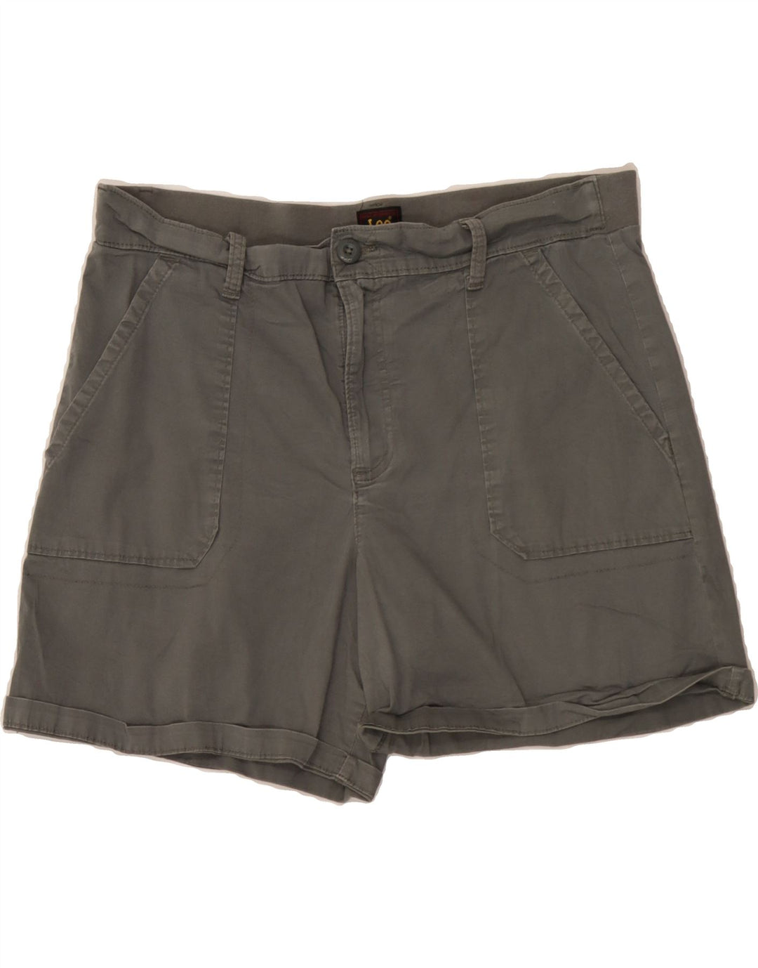 LEE Womens Chino Shorts US 16 2XL W36 Grey Cotton Vintage Lee and Second-Hand Lee from Messina Hembry 