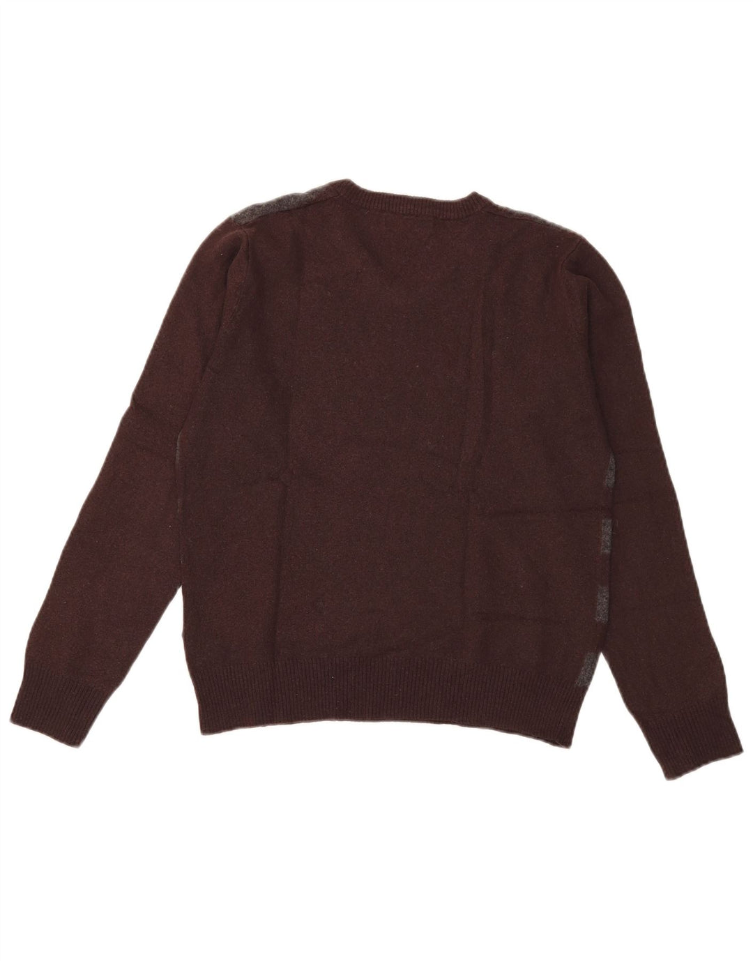 Zara Pull col V en laine rayé marron moyen pour homme