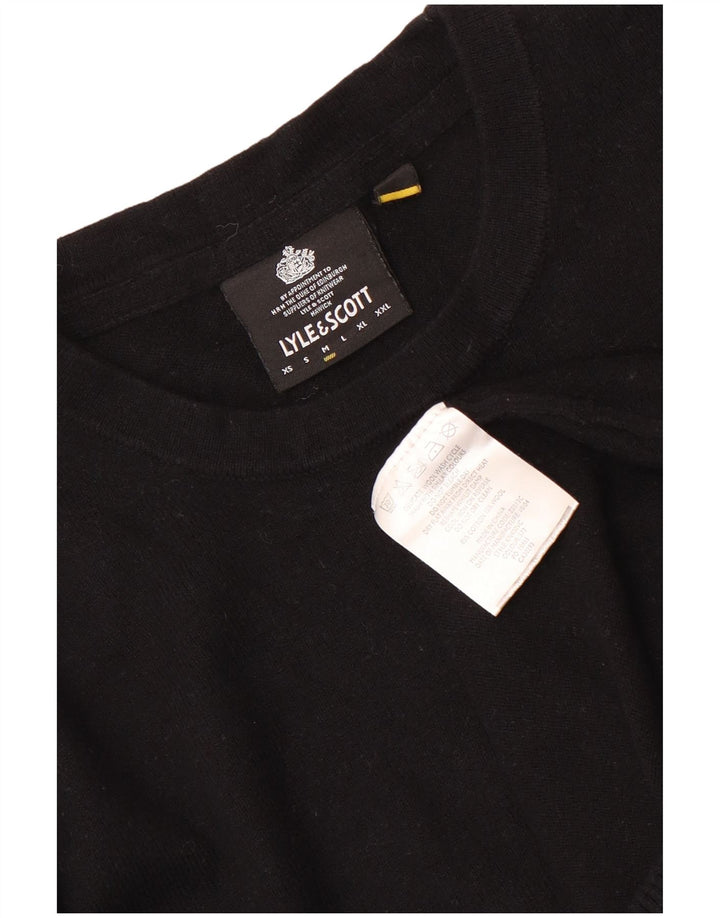 Lyle & Scott Pull Col Rond Homme Noir Moyen Coton