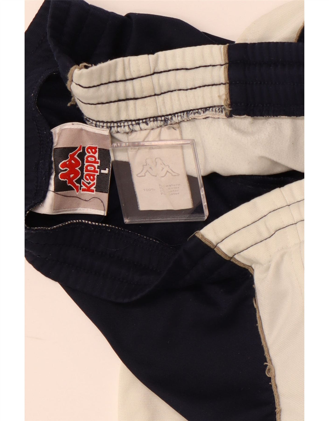 KAPPA Pantalon de Survêtement Homme Large Bleu Marine Colorblock Polyester