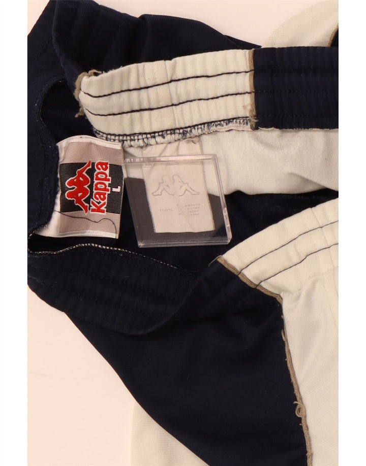 KAPPA Pantalon de Survêtement Homme Large Bleu Marine Colorblock Polyester