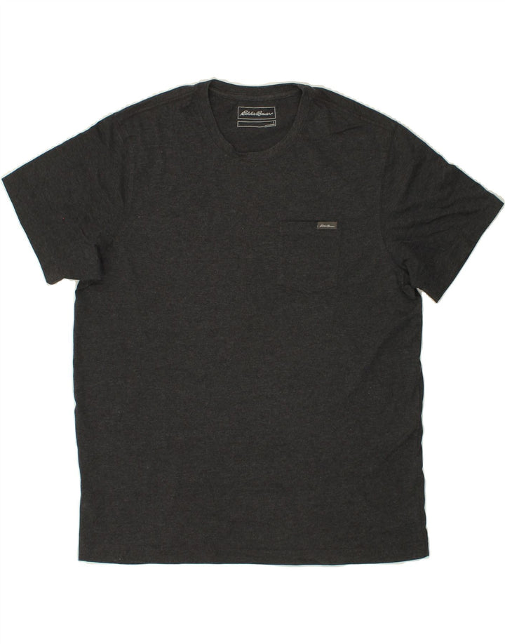 EDDIE BAUER Mens T-Shirt Top Large Grey Cotton Vintage Eddie Bauer and Second-Hand Eddie Bauer from Messina Hembry 