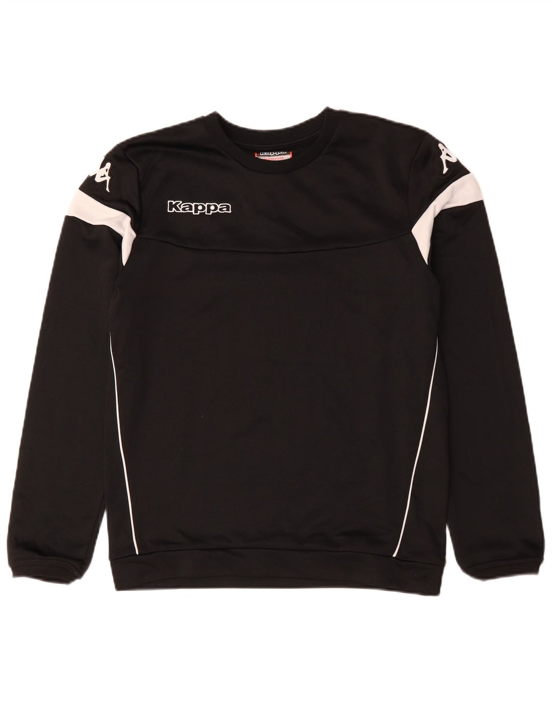Kappa Sweat-shirt graphique pour homme en polyester color block noir moyen